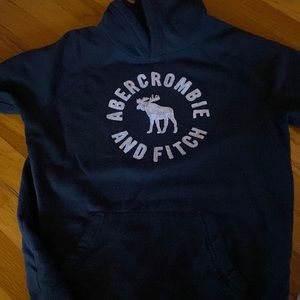 navy blue with sequin lettering hoddie - girls size 13/14